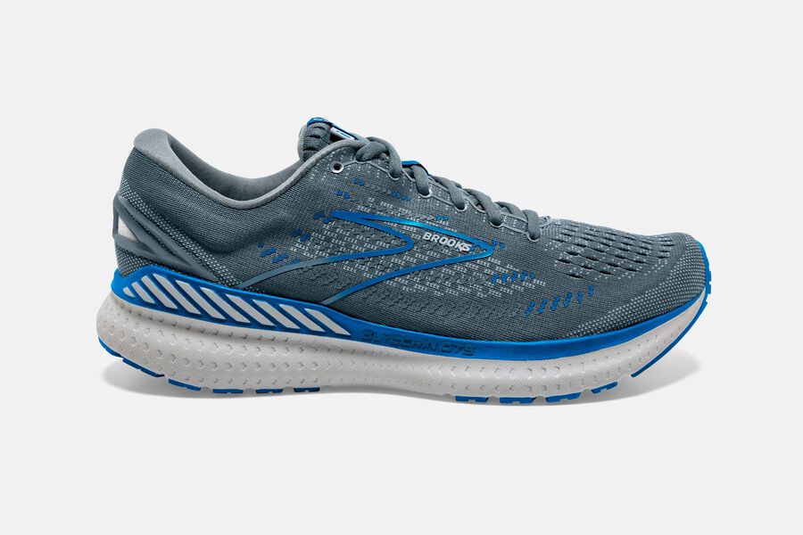 Brooks Glycerin GTS 19 Road Running Shoes Mens - Grey/Blue - SPXAO-7104